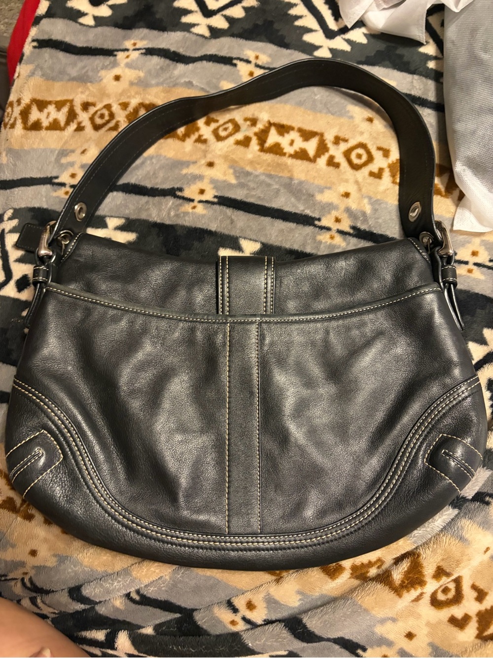 Coach Vintage EUC Soho Buckle Flap Black Leather Shoulder Bag - Picture 3 of 17